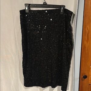 Black Sequin Pencil Skirt for Cocktail Events